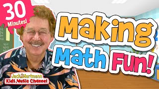 Making Math Fun  30 Minutes of Fun Math Songs for Kids  Jack Hartmann [upl. by Light]