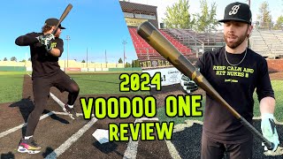 Hitting with the 2024 DEMARINI VOODOO ONE  BBCOR Baseball Bat Review [upl. by Ariad]