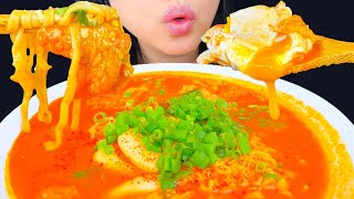 ASMR Spicy Noodle Rice Cakes amp Soft Boiled Eggs  Eating Sounds  Mukbang  ASMR Phan [upl. by Oriole]