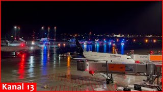 Hamburg airport closed after man drives through gate [upl. by Hsatan]