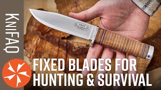 KnifeCenter FAQ 154 HuntingSurvival Knives [upl. by Albin]