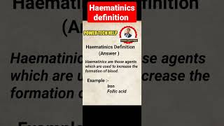 Haematinics definition with example [upl. by Harms]