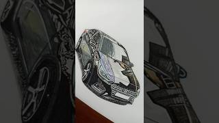 Hyundai Solaris 2 automobile drawing art [upl. by Garihc]