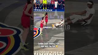 Caitlin Clark pulled up from logo out of spite of the offensive foul caitlinclark basketball wnba [upl. by Eniluqaj]