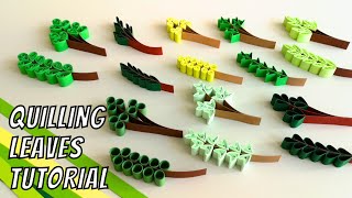 16 Quilling Leaves that RESCURED my Artwork  Learn How to Craft them [upl. by Duahsar]