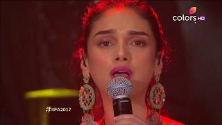 Aditi Rao Hydari Singing Live  Vaan Varuvaan  IIFA Rocks 2017  ARRahman  Kaatru Veliyidai  HD [upl. by Elery]