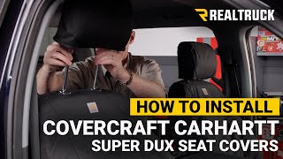 How to Install Covercraft Carhartt Super Dux Seat Covers on a 2021 Ford F150 [upl. by Guevara393]