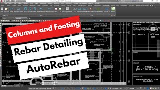 Footing and Column Detailing from Plan Layout  AutoCAD  AutoRebar  CADProfi [upl. by Aliuqa784]