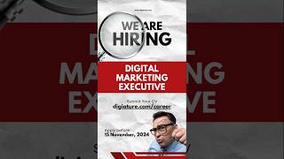 We Are Hiring  Digital Marketer 🧐 jobopportunity job jobs interview digiature [upl. by Lyndy]