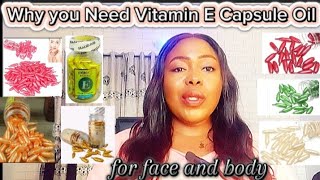 How to Use Vitamin E Capsule Oil for glowing skin which colour works best for face and body glow [upl. by Eleanor]