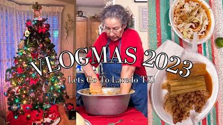 VLOGMAS 4  Color Theme Christmas Eve Party  visiting Laredo TX making tamales new coffee shop [upl. by Aivun]