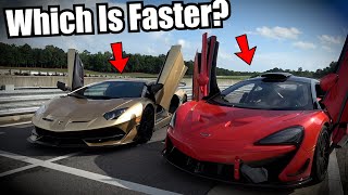 Barber Motorsports Park in A McLaren 620R and Lamborghini SVJ [upl. by Tris]