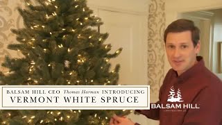 Balsam Hill CEO Thomas Harman introducing Vermont White Spruce [upl. by Ahseryt]