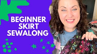 Beginner Friendly Skirt Sewalong sewing quiltingfabric [upl. by Aenej]