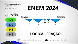 ENEM 2024  Questão 170  Lógica  Fração  Um aeroporto disponibiliza o serviço de transporte gratu [upl. by Joshua]