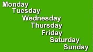 Learn The Days Of The Week In English  Speak English Learn English [upl. by Eudoxia]