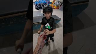 i changed his life😢 funny skatepark skate scooter comedy fun fail pain spanner [upl. by Bruis940]