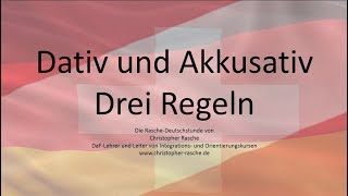 Dativ und Akkusativ Drei Regeln [upl. by Ivie]