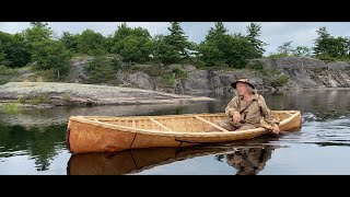 Maiden Voyage The Birch Bark Canoe Build is Complete INDIGENOUS CULTURE DIYTRADITIONAL CRAFTS [upl. by Narual]