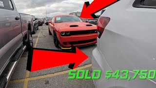 HELLCATS amp TRACKHAWKS FOR CHEAP AT MANHEIM AUTO AUCTION  MOPAR MANHEIM MONDAY [upl. by Atinhoj515]