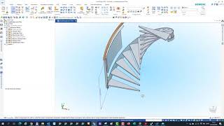 Solid Edge How to make patterns for a Spiral staircase [upl. by Danice]