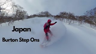 Riding Burton Step Ons In Japan Powder [upl. by Lottie]