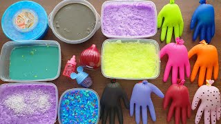 Oddly satisfying Slime Smoothie with Gloves  Izabela Stress Slime Mixing [upl. by Nefen579]