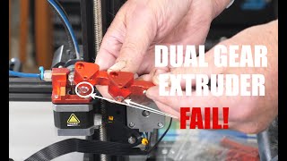 Creality Ender 3 V2 Dual Gear Extruder FAIL [upl. by Sinai]