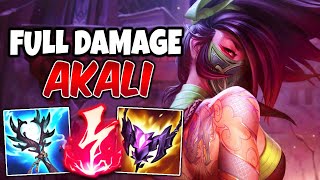 SEASON 14 FULL BURST AKALI BROKEN ONESHOT  Best Build amp Runes  League of Legends [upl. by Lynch]