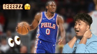 MAXEY DID WHAT 👀😱 Reacting to the 76ers vs Pacers game nba [upl. by Joh]