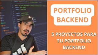 PORTFOLIO BACKEND  5 PROYECTOS para tu PORTFOLIO de PROGRAMADOR 2023 [upl. by Aseeram]