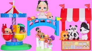 LOL Surprise Park Dolls Sleepover Routine with Unicorn Family Dream House [upl. by Leiahtan49]