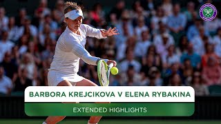 Barbora Krejcikova v Elena Rybakina  SemiFinal Extended Highlights  Wimbledon 2024 [upl. by Aylmer701]