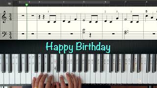 Happy Birthday  Sheet Music  Piano [upl. by Assirrak]