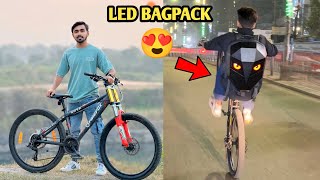 New led bagpack pasand aa gai 😍Hyper ride [upl. by Ainesey]