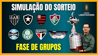 LIBERTADORES  SIMULAÇÃO DO SORTEIO  FASE DE GRUPOS [upl. by Aniuqal]