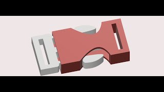 Plastic buckle rendering in Fusion360 Printable version shorts fusion360 animation 3dmodeling [upl. by Eak]