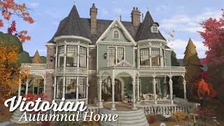 Bloxburg Victorian Autumnal Home  Exterior Speedbuild  Roblox Bloxburg [upl. by Dick87]