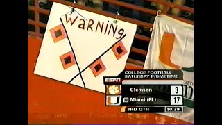 Clemson vs Miami incomplete Nov 6 2004 [upl. by Anirual]