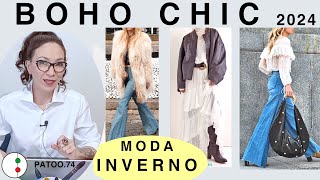 STILE BOHO CHIC COME PORTARLO IDEE OUTFIT di Tendenza e alla MODA INVERNO 202425  Patoo74 [upl. by Anesuza]