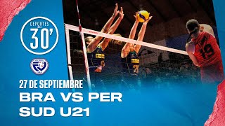 Deportes en 30 Brasil vs Perú  Sudamericano Femenino de Vóleibol U21 [upl. by Selby]