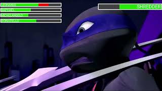 TMNT VS SHREDDER  WITH HELTHBARS  FIRST FIGHT SCENE  2012 [upl. by Claudetta]