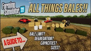 FS22  A GUIDE TO… ALL THINGS BALES  Farming Simulator 22  INFO SHARING PS5 [upl. by Aihsoek749]