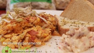 Receta Huevos con Tocineta y Raíz China [upl. by Accever635]