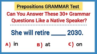 Preparations of Time  In At on Exercise 30English Grammar Quiz [upl. by Petuu]