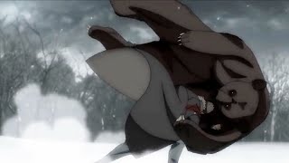 Garouden The Way of the Lone Wolf 2024 Ep 1  Juzo Fujimaki Kills Bear Fight Scene [upl. by Aivat]