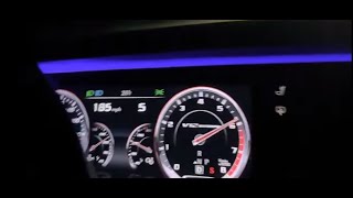 MercedesBenz Sclass W222 S65 AMG v12 Biturbo top speed limit 190mph Flyby [upl. by Gleeson]