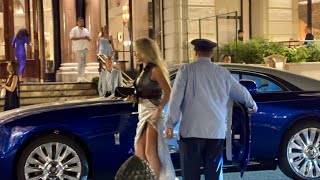 MONACO LUXURIOUS SUPERCAR LADY NIGHTLIFE p2 monaco billionaires supercars carspotting [upl. by Assinna438]