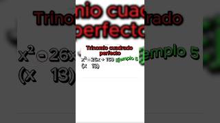 ¿Como resolver trinomio al cuadrado perfecto trinomiocuadradoperfecto factorizacion shorts [upl. by Nerual]