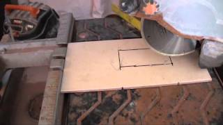 Cutting an Outlet Hole Into a Tile [upl. by Maddeu]